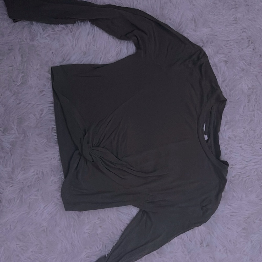 It’s really pretty, it’s a green color and it’s a crop top